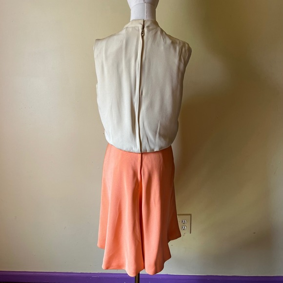 Vintage 1960s Morton Myles for Malcolm Charles Dress Cream &‎ Orange Small - Picture 5 of 9